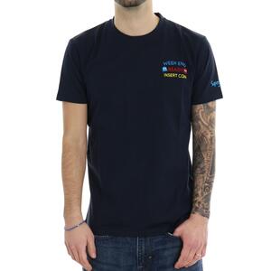 T-SHIRT INSERT COIN BLU